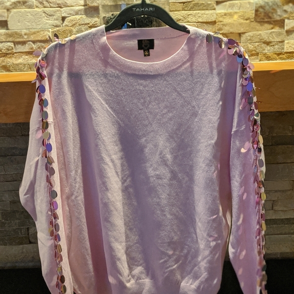 Sequined Shoulder Sweater - Picture 4 of 7